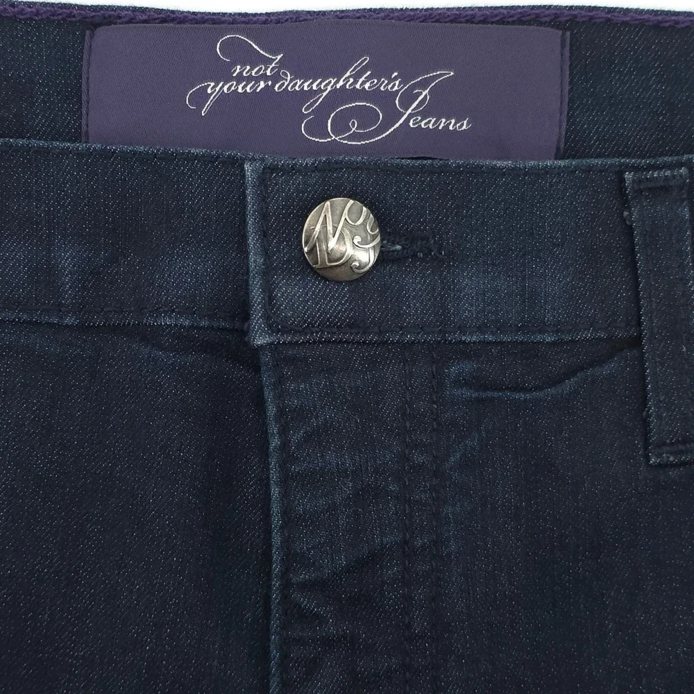 NYDJ Womens Jeans P1000 8P Dark Blue Bootcut High Rise Stretch Denim